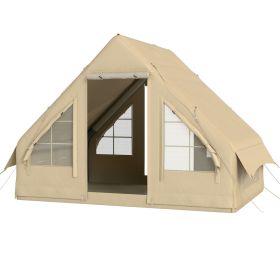 Outsunny Inflatable Camping Tent with Hand Pump, 4 Season Blow Up Tent, Waterproof and Windproof with Mesh Windows and Doors Outsunny Inflatable Camping Tent with Hand Pump, 4 Season Blow Up Tent, Waterproof and Windproof with Mesh Windows and Doors